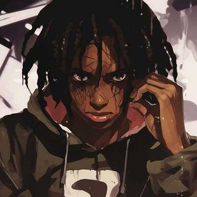 Image For Post | Playboi Carti in the style of Attack on Titan, intense expressions and muted tones. playboi carti anime pfp aesthetics - [Playboi Carti PFP Anime Art Collection](https://hero.page/pfp/playboi-carti-pfp-anime-art-collection)