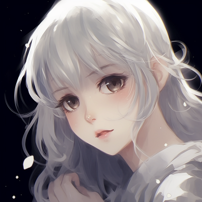 Image For Post | Close-up portrait of a white-haired anime girl, high contrast with soft colors and fine lines. white hair anime pfp girl - [White Anime PFP](https://hero.page/pfp/white-anime-pfp)