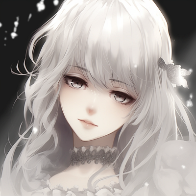 Image For Post | Anime Girl flaunting her charm with a sweet smile, her hair adorned with a white diamond-studded accessory. anime pfp girl with white charm - [White Anime PFP](https://hero.page/pfp/white-anime-pfp)