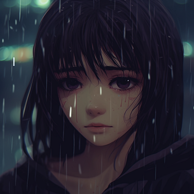 Image For Post | A sad girl surrounded by autumn leaves, an environmental effect with warm yet melancholic colors. anime aesthetics with sad pfp - [Sad PFP Anime](https://hero.page/pfp/sad-pfp-anime)