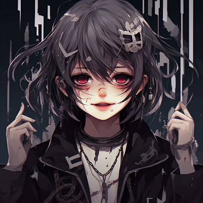 Image For Post | Monochrome profile of an emo anime character, emphasizing contrast and highlighting fine facial details. mysterious emo anime pfp - [emo anime pfp Collection](https://hero.page/pfp/emo-anime-pfp-collection)