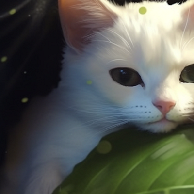 Image For Post | Two anime cats under a wide leaf escaping from rain, soft lines and detailed water droplets. adorable matching pfp cat concepts pfp for discord. - [matching pfp cat, aesthetic matching pfp ideas](https://hero.page/pfp/matching-pfp-cat-aesthetic-matching-pfp-ideas)