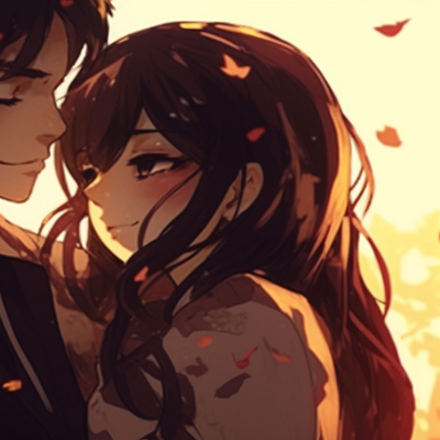 Image For Post | Two characters in a park at twilight, warm hues, and intricate outfit detailing. stunning matching pfp for bf and gf pfp for discord. - [matching pfp for bf and gf, aesthetic matching pfp ideas](https://hero.page/pfp/matching-pfp-for-bf-and-gf-aesthetic-matching-pfp-ideas)