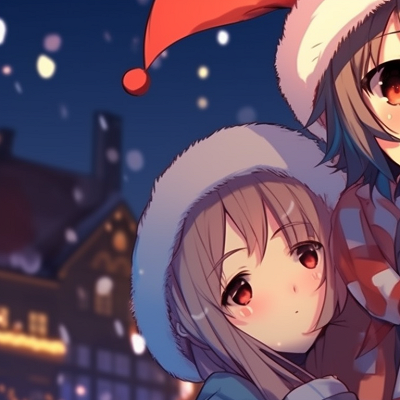 Image For Post | Two characters framed by falling snowflakes, cool shades and intricate detail on their outfits. unique matching christmas pfp pfp for discord. - [matching christmas pfp, aesthetic matching pfp ideas](https://hero.page/pfp/matching-christmas-pfp-aesthetic-matching-pfp-ideas)