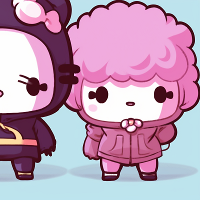 Image For Post | Identical Sanrio characters, vibrant colors and dynamic stances. colorful matching sanrio pfp pfp for discord. - [matching sanrio pfp, aesthetic matching pfp ideas](https://hero.page/pfp/matching-sanrio-pfp-aesthetic-matching-pfp-ideas)
