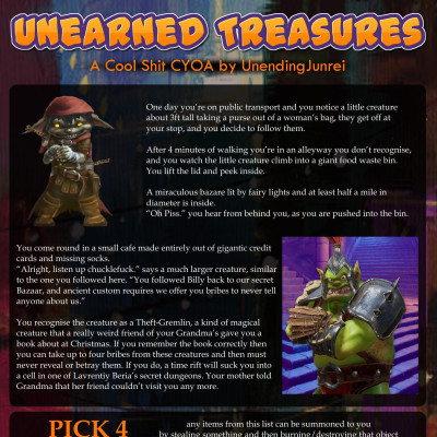 Image For Post Unearned Treasures - A Cool Shit CYOA by UnendingJunrei
