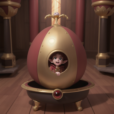 Image For Post Anime, vampire's coffin, golden egg, spaceship, alien, circus, HD, 4K, AI Generated Art