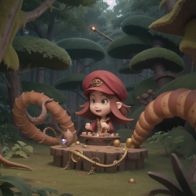 Image For Post Anime, hat, crystal, forest, kraken, treasure, HD, 4K, AI Generated Art