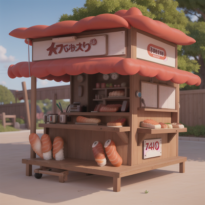 Image For Post Anime, hot dog stand, failure, surprise, sushi, cowboys, HD, 4K, AI Generated Art