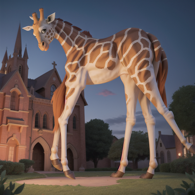 Image For Post Anime, haunted mansion, giraffe, cathedral, circus, knight, HD, 4K, AI Generated Art