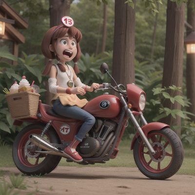 Image For Post Anime, bubble tea, motorcycle, bigfoot, crying, cursed amulet, HD, 4K, AI Generated Art