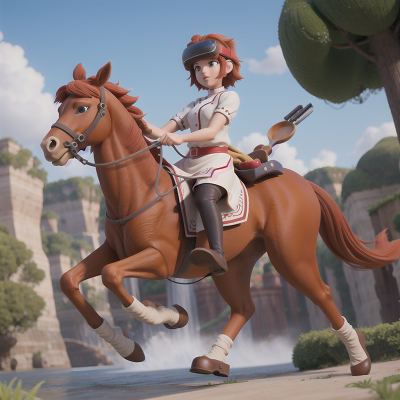 Image For Post Anime, virtual reality, centaur, chef, river, flying carpet, HD, 4K, AI Generated Art