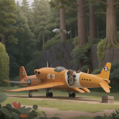 Image For Post Anime, submarine, tiger, museum, airplane, forest, HD, 4K, AI Generated Art