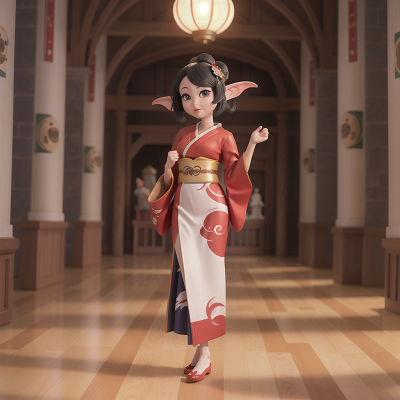 Image For Post Anime, geisha, whale, museum, goblin, cathedral, HD, 4K, AI Generated Art