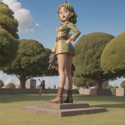Image For Post Anime, laser gun, maze, airplane, statue, park, HD, 4K, AI Generated Art