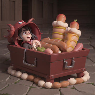 Image For Post Anime, vampire's coffin, demon, exploring, gladiator, hot dog stand, HD, 4K, AI Generated Art