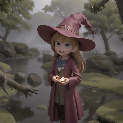Image For Post Anime, hail, wizard, swamp, detective, witch, HD, 4K, AI Generated Art