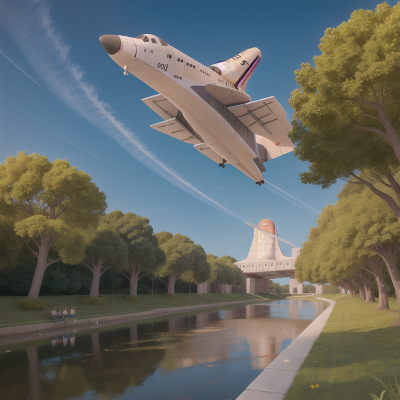 Image For Post Anime, park, piano, space shuttle, queen, river, HD, 4K, AI Generated Art