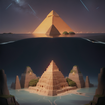 Image For Post Anime, accordion, underwater city, pyramid, meteor shower, pterodactyl, HD, 4K, AI Generated Art