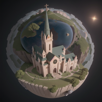 Image For Post Anime, cathedral, virtual reality, island, space, ogre, HD, 4K, AI Generated Art
