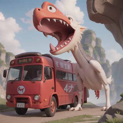 Image For Post Anime, sushi, pterodactyl, yeti, bicycle, bus, HD, 4K, AI Generated Art
