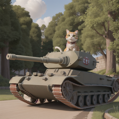 Image For Post Anime, ghost, tank, map, cat, park, HD, 4K, AI Generated Art