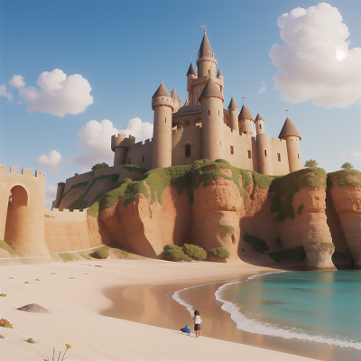 Image For Post Anime, school, medieval castle, joy, beach, desert, HD, 4K, AI Generated Art