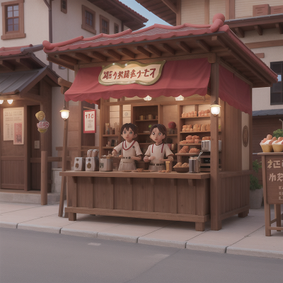 Image For Post Anime, flying, coffee shop, hot dog stand, samurai, surprise, HD, 4K, AI Generated Art