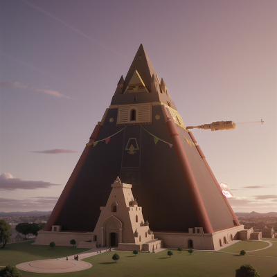 Image For Post Anime, teleportation device, pyramid, joy, cathedral, circus, HD, 4K, AI Generated Art