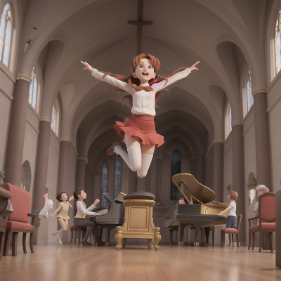 Image For Post Anime, museum, jumping, piano, cathedral, train, HD, 4K, AI Generated Art