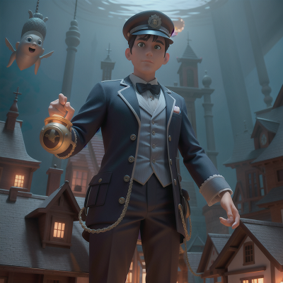 Image For Post Anime, haunted mansion, underwater city, hero, police officer, king, HD, 4K, AI Generated Art