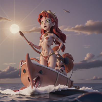 Image For Post Anime, boat, centaur, zombie, solar eclipse, carnival, HD, 4K, AI Generated Art