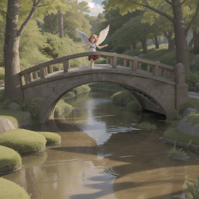 Image For Post Anime, bridge, map, swimming, angel, swamp, HD, 4K, AI Generated Art