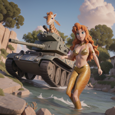 Image For Post Anime, police officer, mermaid, gladiator, giraffe, tank, HD, 4K, AI Generated Art