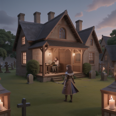 Image For Post Anime, betrayal, knights, garden, haunted graveyard, coffee shop, HD, 4K, AI Generated Art