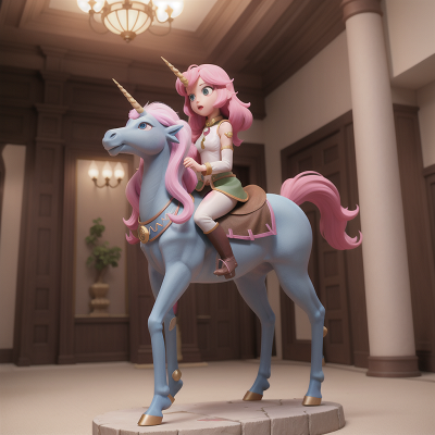 Image For Post Anime, exploring, unicorn, centaur, city, museum, HD, 4K, AI Generated Art