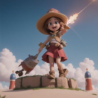 Image For Post Anime, wizard, rocket, princess, archaeologist, circus, HD, 4K, AI Generated Art