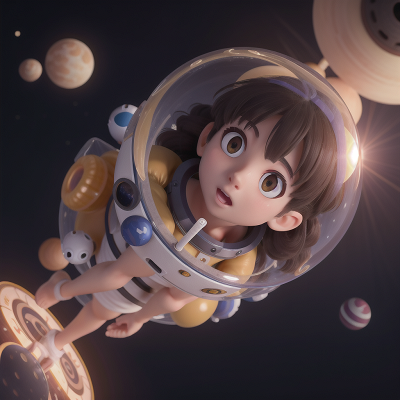 Image For Post Anime, space station, surprise, space, solar eclipse, bubble tea, HD, 4K, AI Generated Art