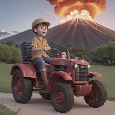 Image For Post Anime, tractor, musician, car, volcano, book, HD, 4K, AI Generated Art