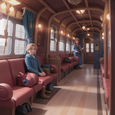 Image For Post Anime, train, wizard, island, detective, museum, HD, 4K, AI Generated Art