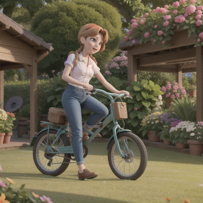 Image For Post Anime, garden, romance, zookeeper, market, bicycle, HD, 4K, AI Generated Art