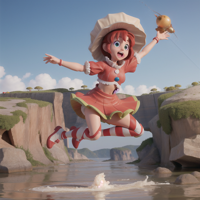 Image For Post Anime, jumping, drought, circus, alien planet, seafood restaurant, HD, 4K, AI Generated Art