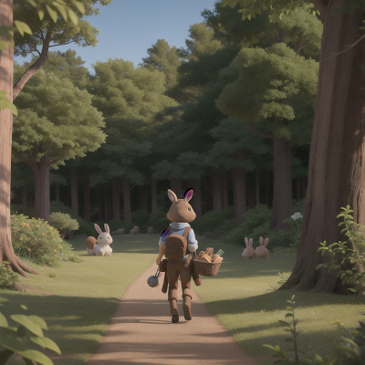 Image For Post Anime, forest, cowboys, rabbit, bakery, space, HD, 4K, AI Generated Art