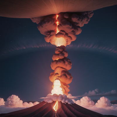 Image For Post Anime, volcano, hail, musician, surprise, rocket, HD, 4K, AI Generated Art