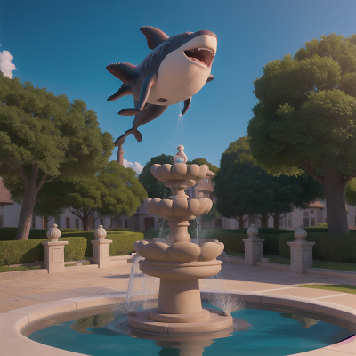 Image For Post Anime, whale, fountain, enchanted mirror, wind, zookeeper, HD, 4K, AI Generated Art