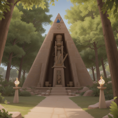 Image For Post Anime, pyramid, enchanted forest, ancient scroll, angel, desert oasis, HD, 4K, AI Generated Art
