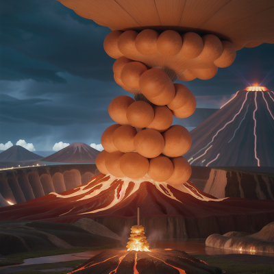 Image For Post Anime, thunder, flood, rocket, hot dog stand, volcanic eruption, HD, 4K, AI Generated Art