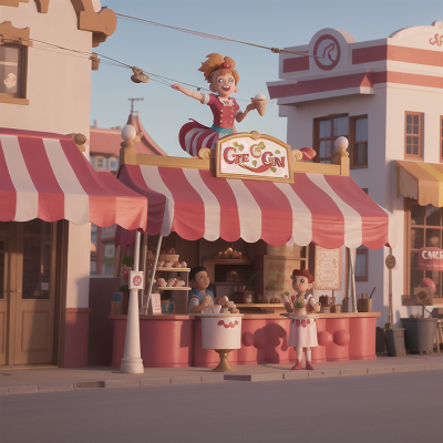 Image For Post Anime, griffin, ice cream parlor, circus, chef, success, HD, 4K, AI Generated Art