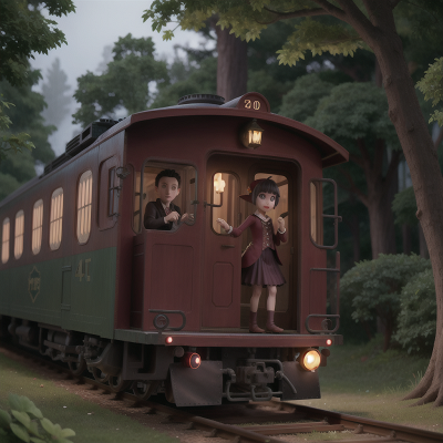 Image For Post Anime, vampire, forest, train, fairy, ghost, HD, 4K, AI Generated Art