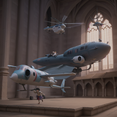 Image For Post Anime, betrayal, flying carpet, spaceship, cathedral, helicopter, HD, 4K, AI Generated Art
